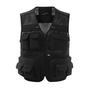 Multifunctional Plus Size Fishing Vest Multi-Pocket Breathable Anti-UV Quick Dry Comfort Nylon Cargo Tooling <b>Waistcoat</b> - Product Image 3