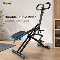 FLOWA 2026 Máquina de Ejercicio Profesional para Montar a Caballo, Acero de 1.5mm, Capacidad de 150kg, Entrenador de Abdominales para Gimnasio