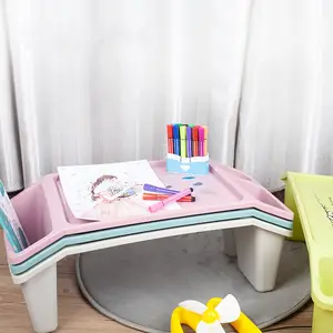 Bureau multifonctionnel séparation, petit bureau pour enfants, en plastique épais, lit pour adultes, table d'ordinateur, bureau paresseux