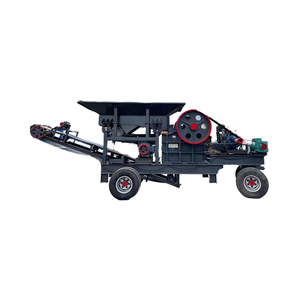 HUAYE <span class=keywords><strong>PE</strong></span> 400x600 portabel rahang penghancur PEX rahang batu Iron Ore penghancur Max.60t/h kapasitas AC Motor panjang - Product Image 1