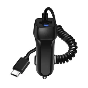 Araba şarjı cep telefonu için USB adaptörü tip C mikro USB bağlantı noktası çıkış 5V 2.1A accesorios para otomatik