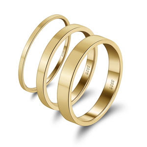 BAPR33 RINNTIN 1mm 2mm 3mm 14K Gold Stacking Stackable <strong>Band</strong> 925 Sterling <strong>Silver</strong> Couple Wedding <strong>Band</strong> <strong>Ring</strong> for Men Women - Product Image 1