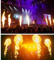Machine à flamme électrique carrée 2-3M étanche avec télécommande, lanceur de flammes artificielles pour concerts, fêtes et événements