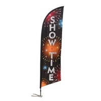 Bannière de drapeau de plage de publicité extérieure de drapeau de larme de matériel de polyester en gros