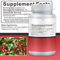 Capsules de berbérine Julong OEM, berbérine HCL plus supplément antioxydant, soutien immunitaire et digestif, santé du poids, pour hommes et femmes