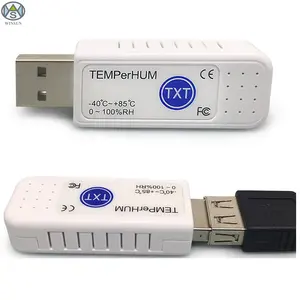 Temperhum Indoor Outdoor USB Hygrometer Digital Suhu Kelembaban Meter untuk Email Alarm Gudang Sayuran Rumah Kaca
