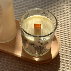 Vela Aromática <span class=keywords><strong>de</strong></span> Vidrio Pintada <span class=keywords><strong>a</strong></span> Mano con <span class=keywords><strong>Flores</strong></span>, Decoración para el Hogar, Caja <span class=keywords><strong>de</strong></span> Regalo con Fragancia, Se Aceptan Personalizaciones - Product Image 1