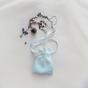 Túi Vải Lanh Trắng Pháp Với Sateen Ribbon Dây Rút Túi Vải Lanh Rất Nhỏ Túi Đồ Trang Sức Vải Lanh Nhỏ Bao Bì Trang Sức - Product Image 1