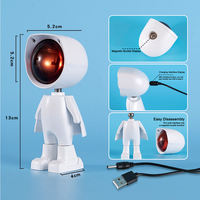 Veilleuses astronautes Robot rechargeable Lampe de coucher de soleil pour enfants Projecteur de chevet Mini lampe de table pour enfants