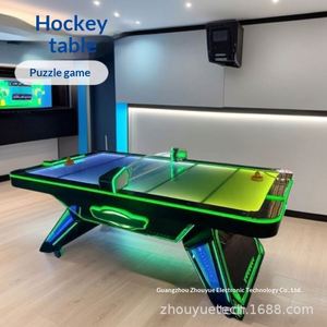 เครื่องเล่นเกมฮอกกี้อากาศแบบหยอดเหรียญ เครื่องเล่นเกมกีฬาแบบอินเทอร์แอคทีฟสำหรับศูนย์รวมความบันเทิงในห้างสรรพสินค้า - Product Image 1
