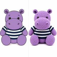 Jouets en crochet tricotés, animaux artisanaux en peluche, poupées animales en tissu tricoté personnalisées, jouets en peluche doux en coton faits à la main