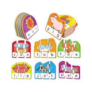 CVC Phonics игры головоломки карты дети Алфавит Буква слова головоломки кристалл Речевая терапия игрушки Дети Обучение орфографические игры - Product Image 6