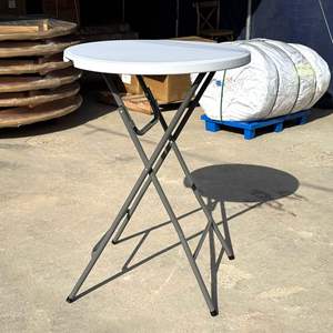 Tables de bistro haut de gamme <span class=keywords><strong>Table</strong></span> de bar à cocktails <span class=keywords><strong>pliante</strong></span> portable en plastique HDPE pour la location de fêtes, <span class=keywords><strong>Table</strong></span> de bar ronde - Product Image 5
