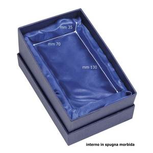 Boîte à bijoux en satin bleu, 150x90x50 mm - Product Image 2