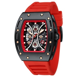 Reloj นาฬิกาควอทซ์ผู้ชายลำลองสายซิลิโคนหน้าปัดสี่เหลี่ยมลายโฟกัสขนาดเล็ก MF 0420g - Product Image 3