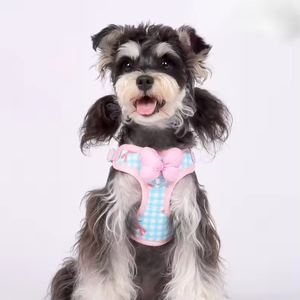 Pettorina per Cani Personalizzata con Motivo a Righe e Fiocco, in Poliestere Regolabile, Colorata, Sportiva, Ecologica e alla Moda - Product Image 5