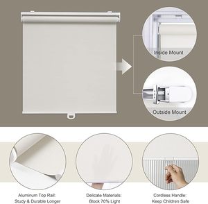<span class=keywords><strong>Protection</strong></span> UV 5% Ouverture Écran <span class=keywords><strong>Solaire</strong></span> Semi Sheer Roller Stores Rideau - Product Image 5