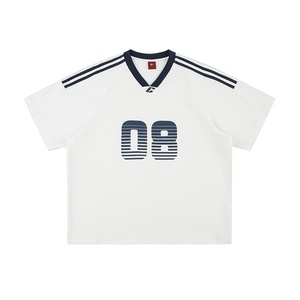 Camiseta Moderna Estilo Americano - Inspirada en la Cultura Streetwear, Corte Ajustado, Poliéster/Algodón, Transpirable, Secado Rápido, Estilo Urbano Auténtico - Product Image 3