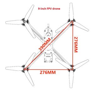 โดรนโครงคาร์บอนไฟเบอร์ FPV ฟรีสไตล์<span class=keywords><strong>9</strong></span>นิ้วโครง UAV ความแข็งแรงสูงสำหรับการแข่งและกายกรรมทางอากาศ - Product Image 3
