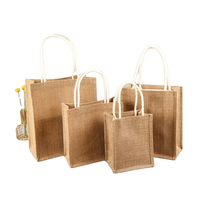 Sac à provisions en toile de jute personnalisé promotionnel en toile de jute chanvre Super marché sac fourre-tout cadeau avec Logo