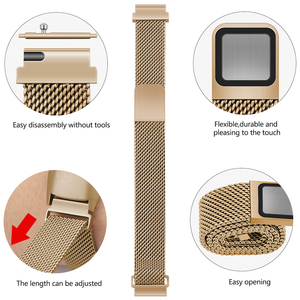 IVANHOE per <span class=keywords><strong>Xiaomi</strong></span> <span class=keywords><strong>Mi</strong></span> <span class=keywords><strong>Band</strong></span> 3 4 cinturino di ricambio, cinturino magnetico Milanese forte cinturino in acciaio inossidabile cinturino da donna - Product Image 3