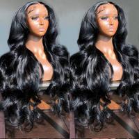 Perruque frontale en dentelle HD transparente sans colle, cheveux humains vierges Remy vietnamiens bruts, ondulés, pré-épilés, pour femmes noires, vente en gros