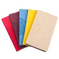 Vente chaude A6 Journal Notebook Multicolore Business Strappy Design 100 Feuilles Logo Personnalisé Couverture En Cuir Dur pour Bureau