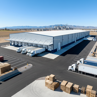 Edificio de Almacenamiento de Acero Prefabricado para Distribución Refrigerada, Almacenamiento Logístico, Cadena de Suministro de Alimentos, Proyectos Industriales