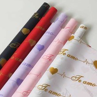Papier d'emballage pour fleurs, transparent et imperméable, pour boutique de fleurs, matériel d'emballage pour bouquets DIY, vente en gros