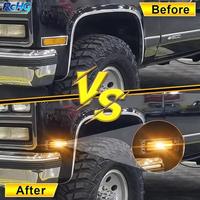 Feux latéraux à LED fumés pour Chevy C10 C20 C30 GMC C1500 C2500 Suburban Blazer Jimmy 1981-1991