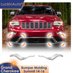 Moldura de parachoques delantero LuckinAuto para Jeep Grand Cherokee <span class=keywords><strong>Summit</strong></span> 2014 <span class=keywords><strong>2015</strong></span> 2016 OEM 68170063AB 68170062AB - Product Image 1