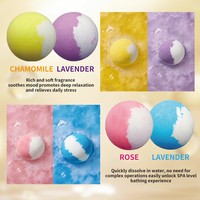 Coffret Cadeau de Bombes de Bain pour les Pieds aux Huiles Essentielles Biologiques Naturelles, Parfums Mixtes 4-en-1 (Lavande, Rose, Freesia, Camomille) – Marque Blanche