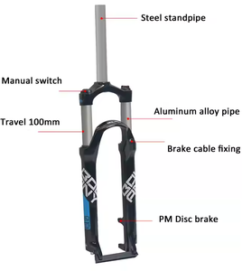 Fourche de suspension <span class=keywords><strong>pour</strong></span> vélo de 26 à 27,5 pouces, en alliage de magnésium, fourche mécanique <span class=keywords><strong>pour</strong></span> <span class=keywords><strong>VTT</strong></span>, ressort à air, <span class=keywords><strong>accessoires</strong></span> de cyclisme - Product Image 4