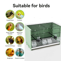 Nouvelle vente chaude, cage à oiseaux en métal de type H à motif uni, cages d'élevage empilables avec fermeture à bouton-pression