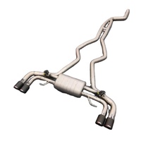 Silencieux d'échappement Catback Valvetronic DZ pour M240i/M440i/M340i G20/G22/G26/G42 2015-2026, Acier Inoxydable Poli Miroir 1,5 mm, 3 Sorties