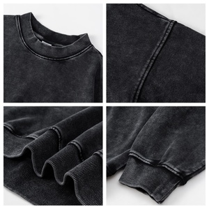 T-<span class=keywords><strong>shirt</strong></span> à manches longues 100 % coton 400 g/m² épais, personnalisable avec logo, effet <span class=keywords><strong>vintage</strong></span> délavé, coupe oversize à épaules tombantes, vierge, vente en gros - Product Image 4