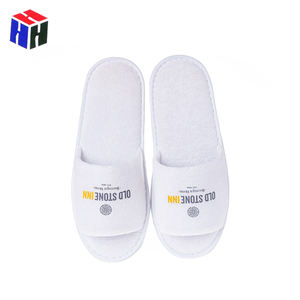 Jetable hôtel pas cher <span class=keywords><strong>blanc</strong></span> à bout ouvert pantoufles - Product Image 1