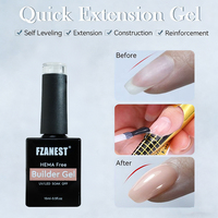 FZN TPO Free Biab Build Gel Color HEMA Free Low Heat Extension rapide Liquid Uv Gel Builder dans une bouteille pour la construction des ongles