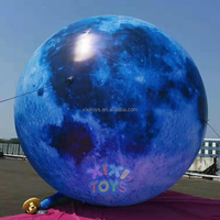 Lune géante gonflable LED d'extérieur avec ventilateur intégré et impression numérique pour la décoration de festivals