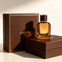 Prix d'usine – Flacons de parfum carrés uniques en verre ambré 30ml 50ml 100ml – Flacons de parfum vides en verre avec boîte