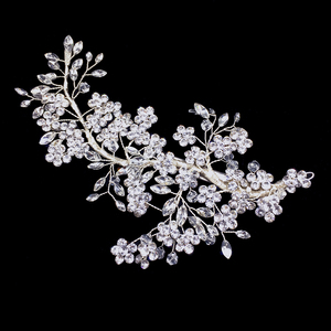 Rhinestone Bridal Headpiece Handmade <strong>Flower</strong> <strong>Wedding</strong> <strong>Hair</strong> Jewelry <strong>Hair</strong> <strong>Clip</strong> <strong>for</strong> Bridesmaid - Product Image 3