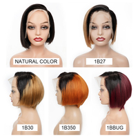 Extensions et perruques en cheveux humains brésiliens coupe pixie, perruques courtes frontales Sassoon pour femmes