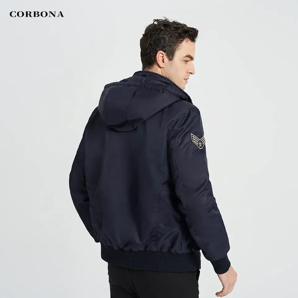 Corbona mùa thu máy bay ném bom áo khoác thường Windproof lực lượng nam bóng chày manwinter Áo hiphop đường phố Homme Parka 2022