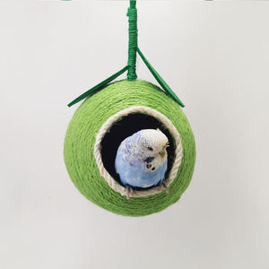 Doğal özel tasarım yuva hindistan cevizi şekli kafes papağan ev orta kuş kuş oyuncak kafes aksesuarları - Product Image 3