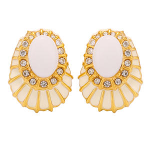 <span class=keywords><strong>Bijoux</strong></span> en cuivre d'<span class=keywords><strong>occasion</strong></span> avec boucles d'oreilles en glaçure de diamant tempérament exquis boucles d'oreilles plaquées or 18 carats en gros - Product Image 4