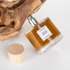 50ml runde leere Parfüm flasche Crimp Sprayer Holz kappe 100ml Körper öl Parfüm 30ml Parfüm flasche Paint able Custom Packaging - Product Image 2