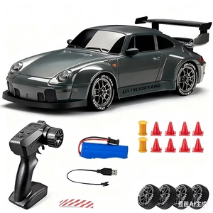 <span class=keywords><strong>Voiture</strong></span> RC semi-propulsive S814 24, haute vitesse 20 <span class=keywords><strong>km</strong></span>/<span class=keywords><strong>h</strong></span>, avec lumières LED, pneus de drift et barrière routière, jouet pour enfants et adultes - Product Image 1