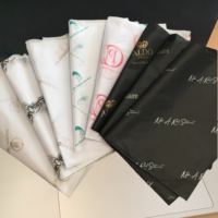Papier de soie rose personnalisé avec logo imprimé, papier cadeau pour vêtements, papier d'emballage cadeau, papier de soie