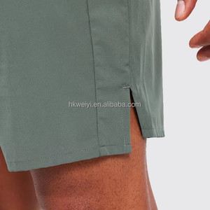 OEM Custom Logo Men Casual Mid Elastic Waist Sports Gym Shorts Polyester Spandex Quick Dry Breathable Running <b>Athletic</b> Shorts - Product Image 4