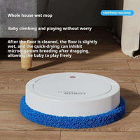 Machine de nettoyage intelligente sans fil à batterie, aspirateur robot serpillière sans sac pour sols secs, vente en gros